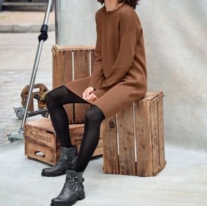 Wrap London Sweater Dress Size 8 Camel color
